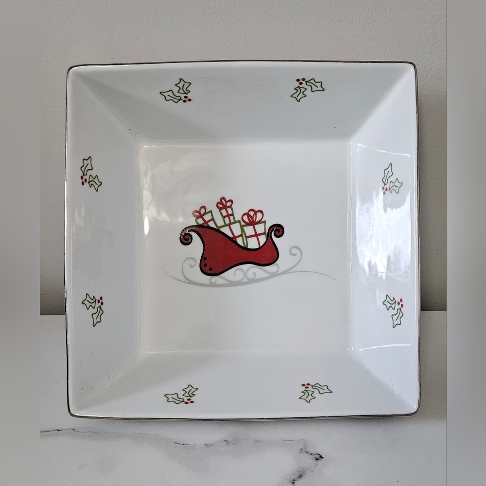 St. Nicholas Square "'Tis The Season" 10.5" Square Serving Plate/Bowl